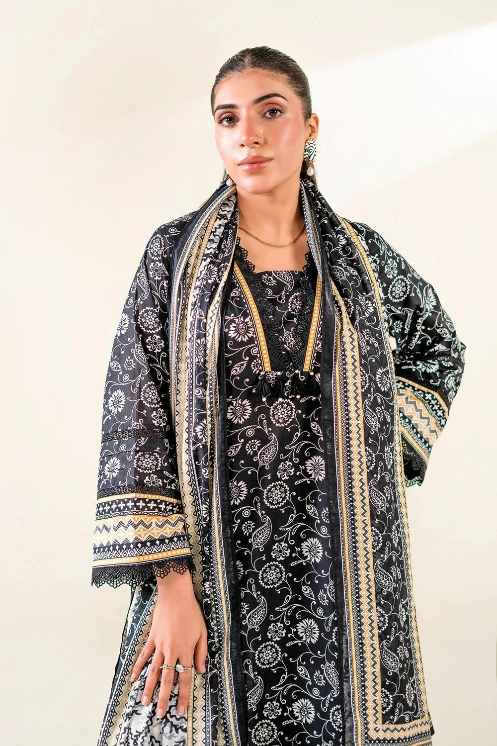 3PC Unstitched Printed Lawn Suit | KLA-3731 Printed KHAS STORES 