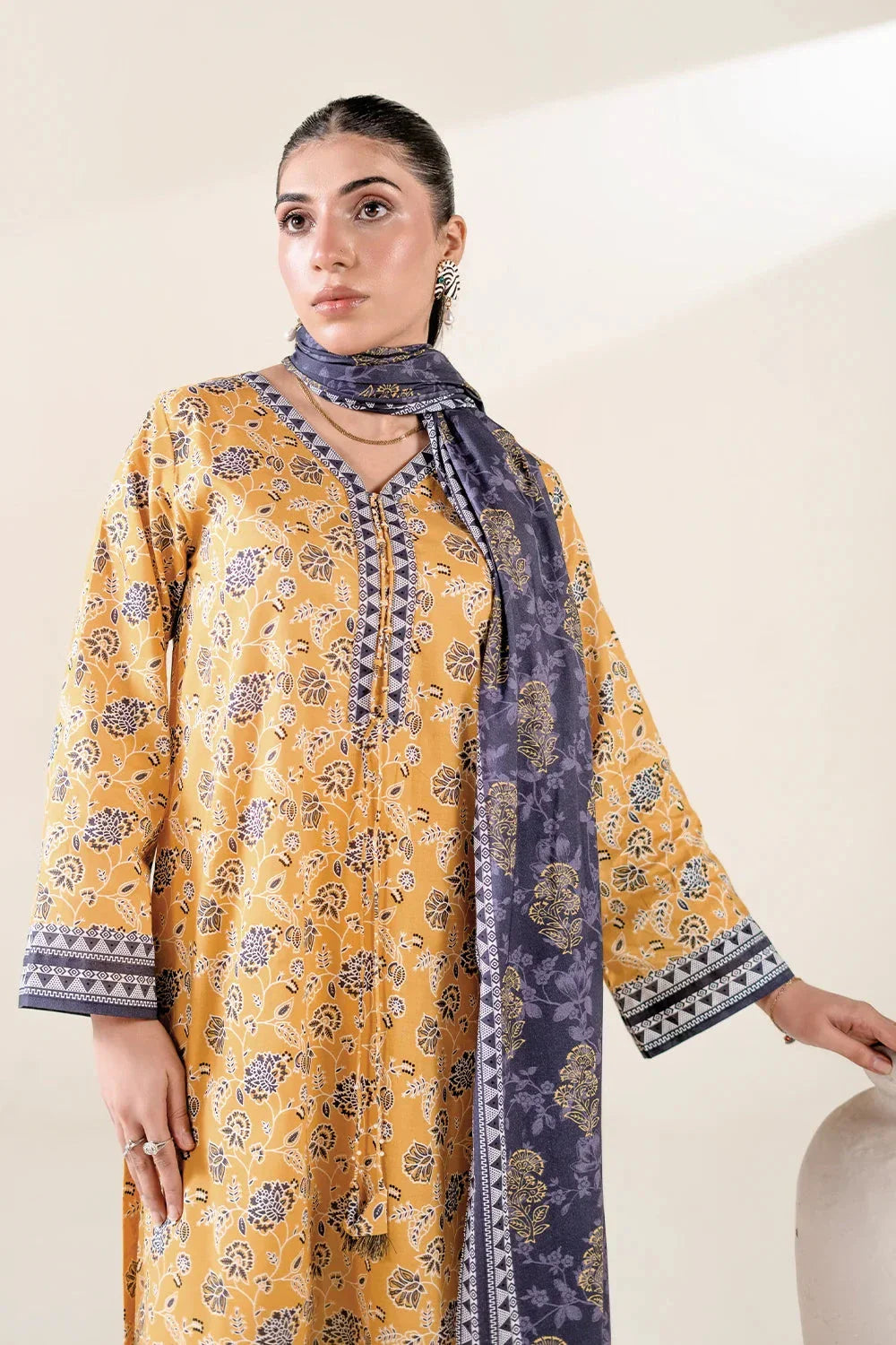 3PC Unstitched Printed Lawn Suit | KLA-3733 Printed KHAS STORES 