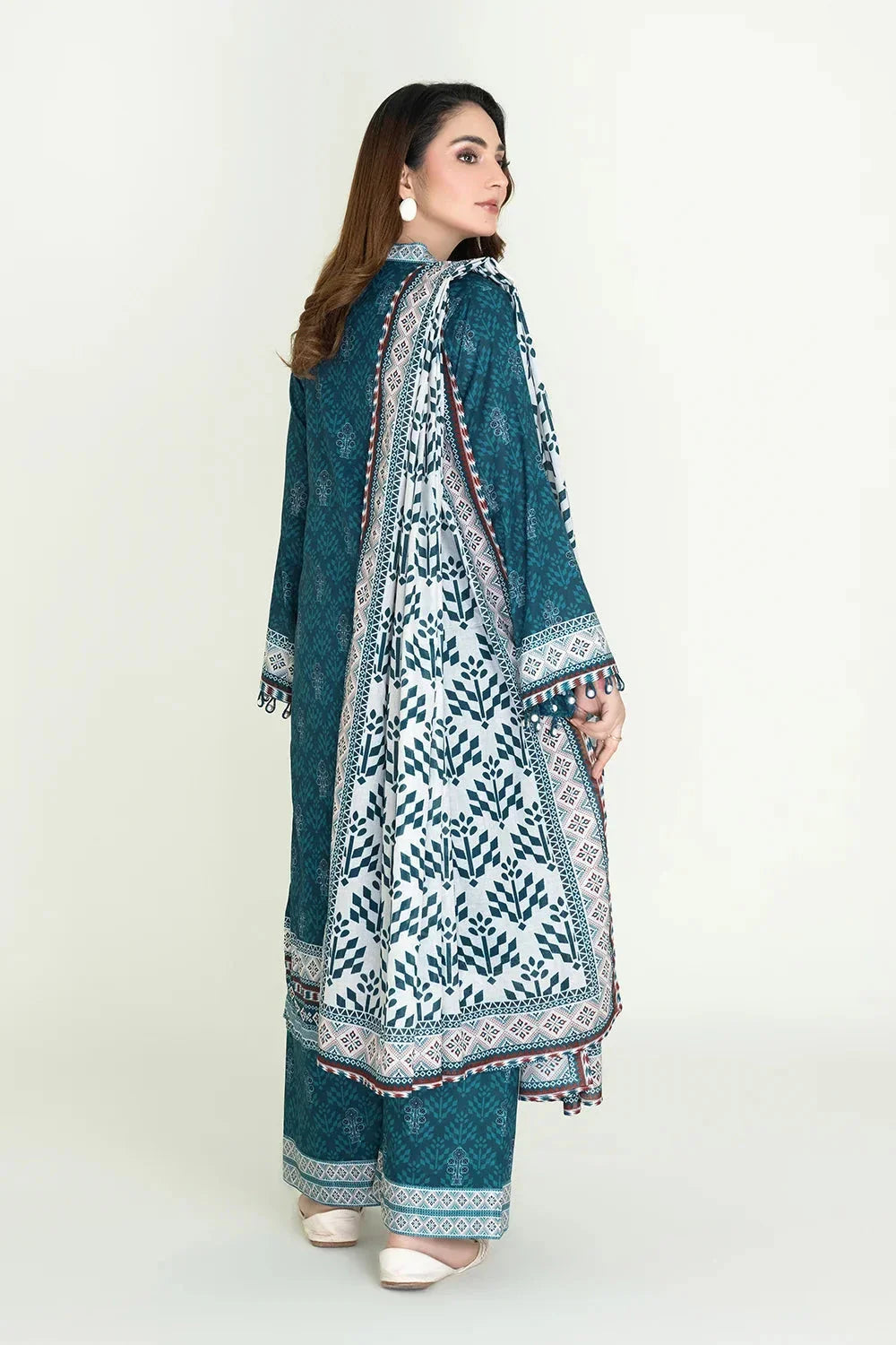 3PC Unstitched Printed Lawn Suit | KLA-3734 Printed KHAS STORES 