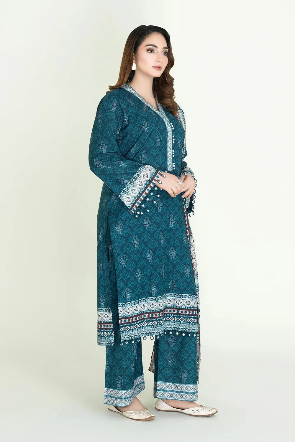3PC Unstitched Printed Lawn Suit | KLA-3734 Printed KHAS STORES 