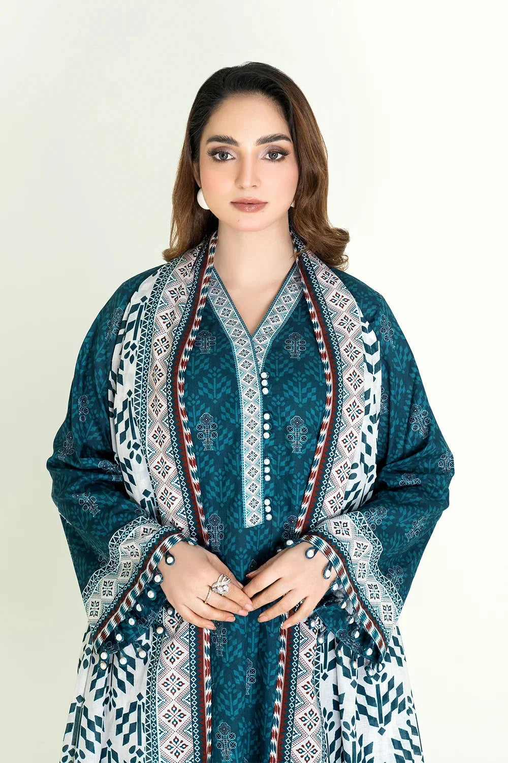 3PC Unstitched Printed Lawn Suit | KLA-3734 Printed KHAS STORES 