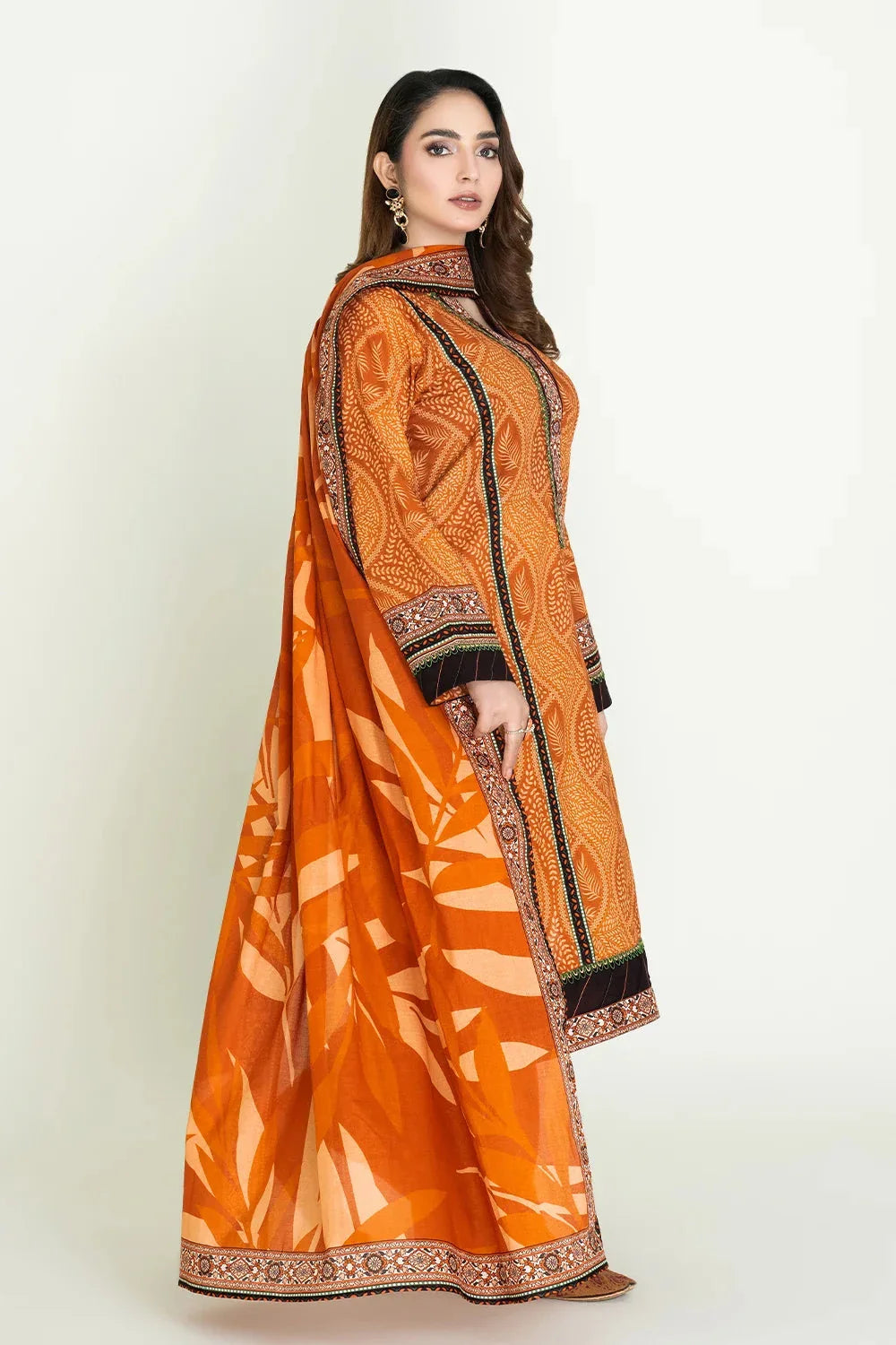 3PC Unstitched Printed Lawn Suit | KLA-3736 Printed KHAS STORES 