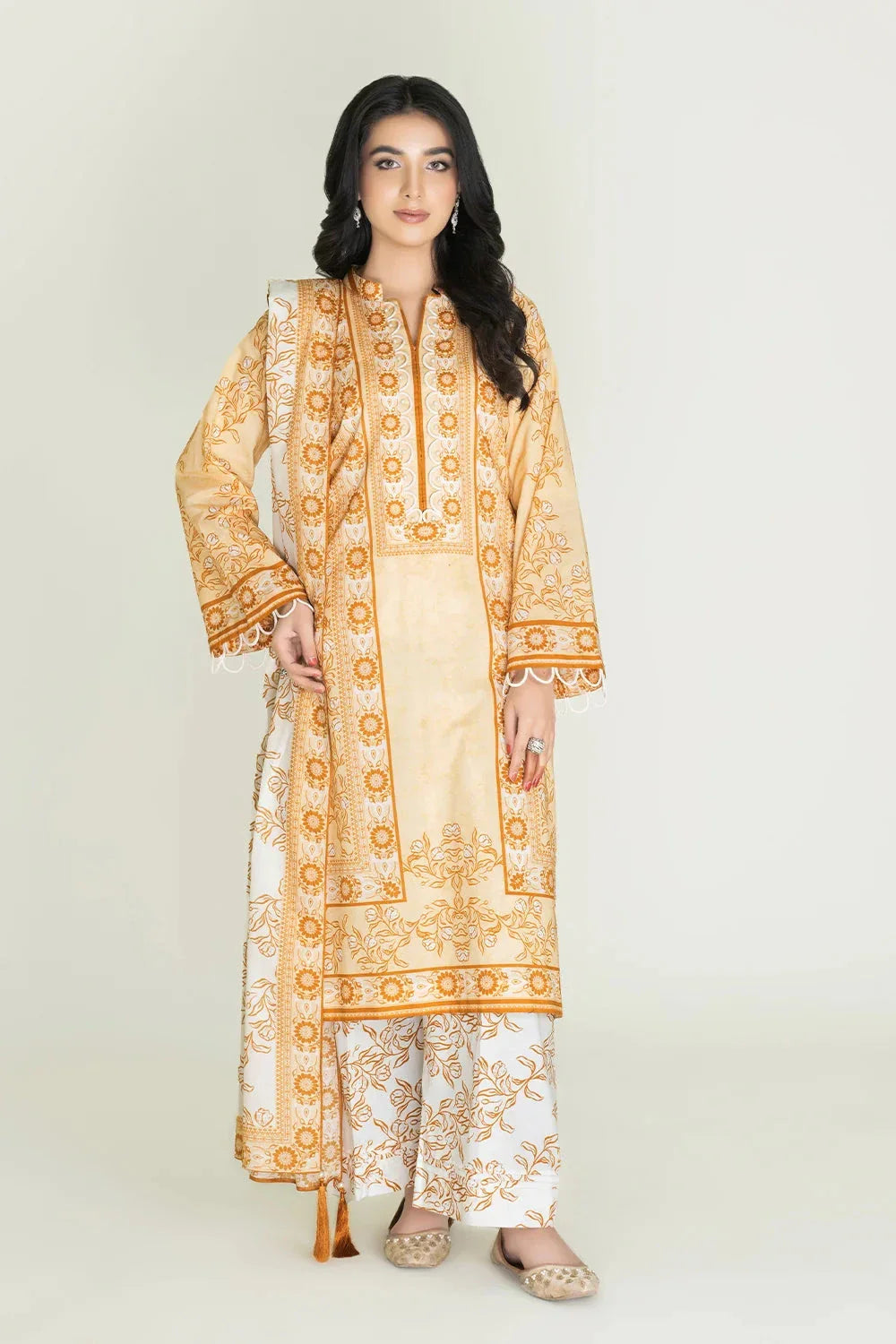 3PC Unstitched Printed Lawn Suit | KLA-3737 Printed KHAS STORES 