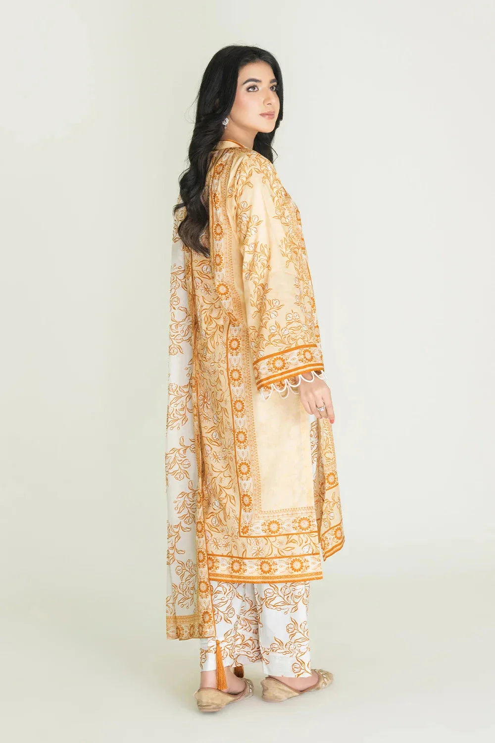 3PC Unstitched Printed Lawn Suit | KLA-3737 Printed KHAS STORES 