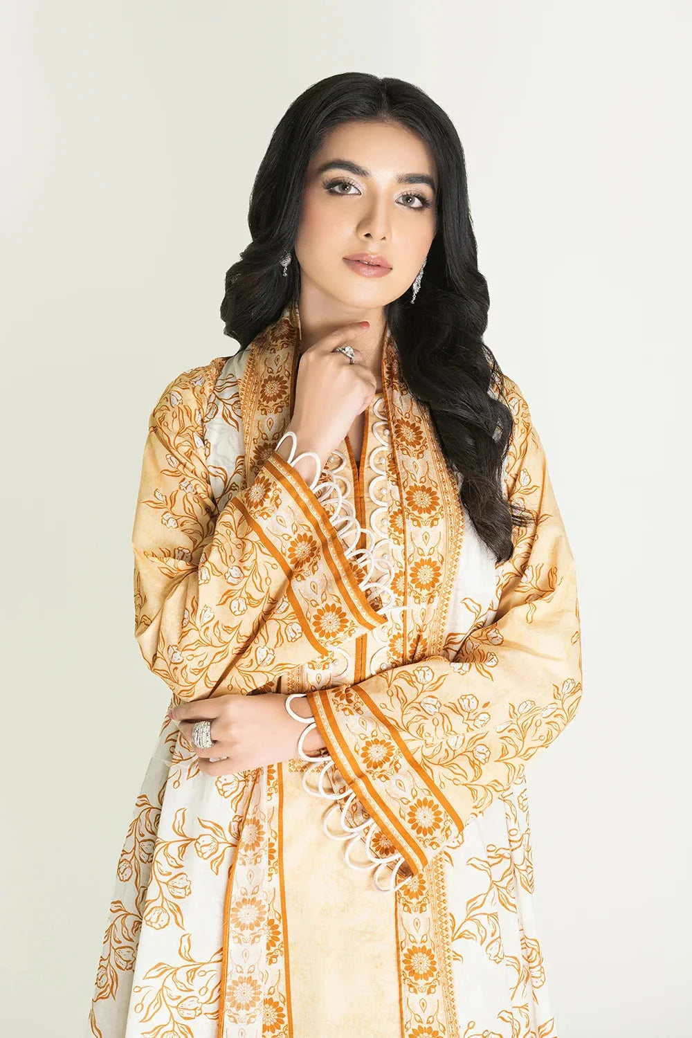 3PC Unstitched Printed Lawn Suit | KLA-3737 Printed KHAS STORES 