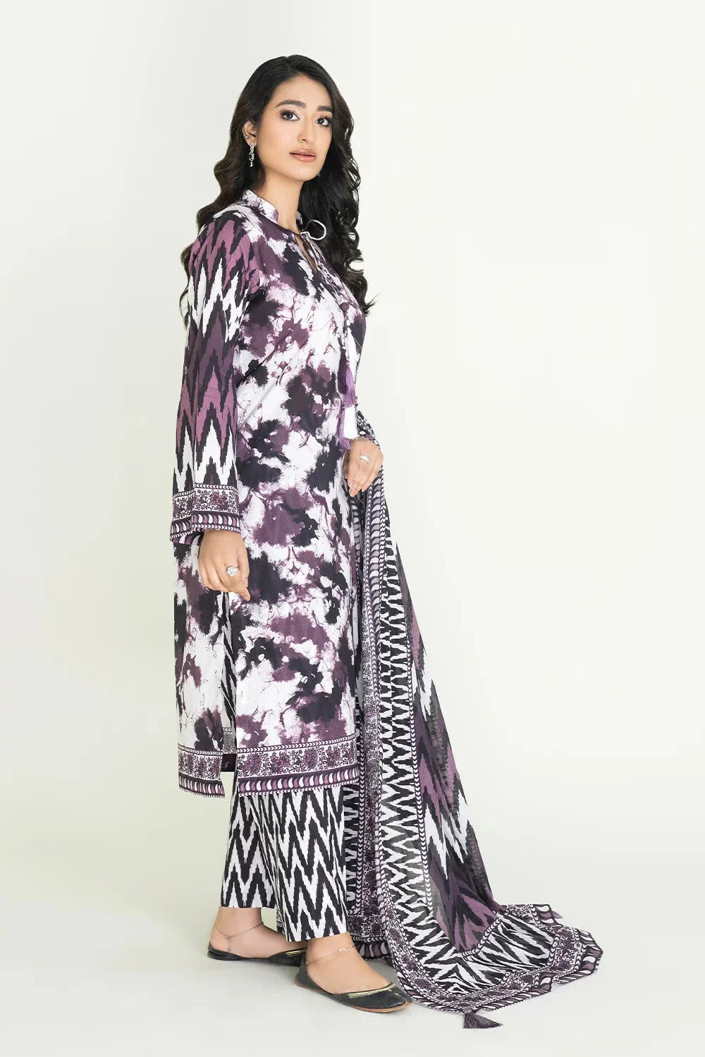 3PC Unstitched Printed Lawn Suit | KLA-3738 Printed KHAS STORES 