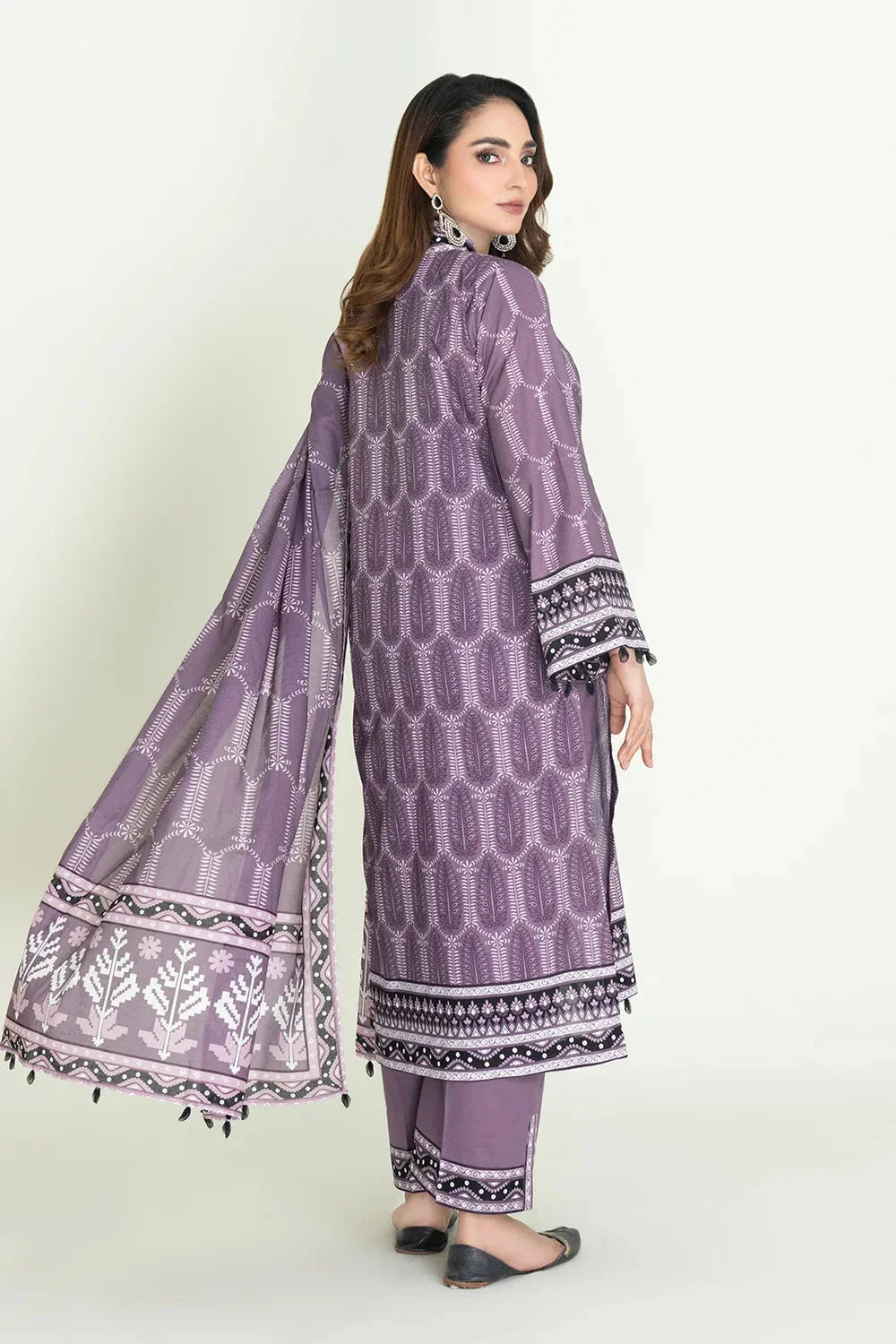3PC Unstitched Printed Lawn Suit | KLA-3739 Printed KHAS STORES 