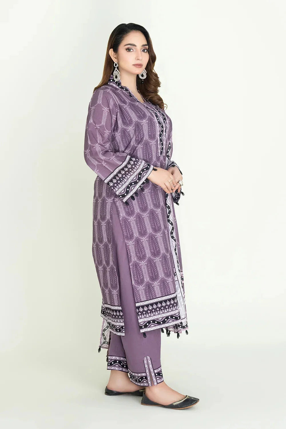3PC Unstitched Printed Lawn Suit | KLA-3739 Printed KHAS STORES 