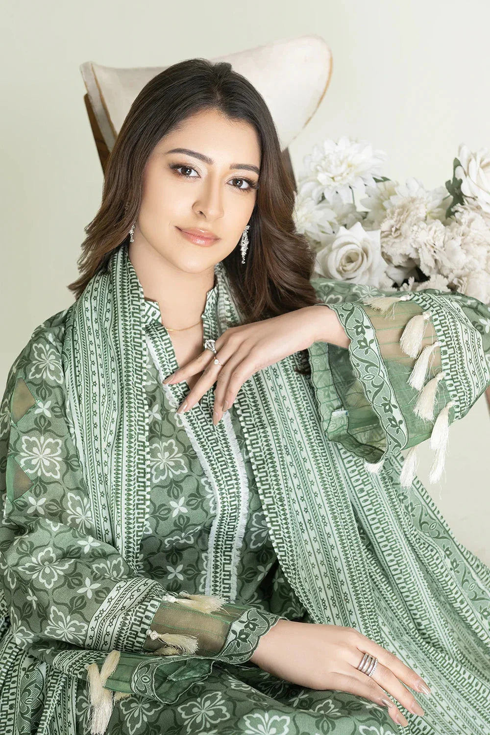 3PC Unstitched Printed Lawn Suit | KLA-3741 Printed KHAS STORES 