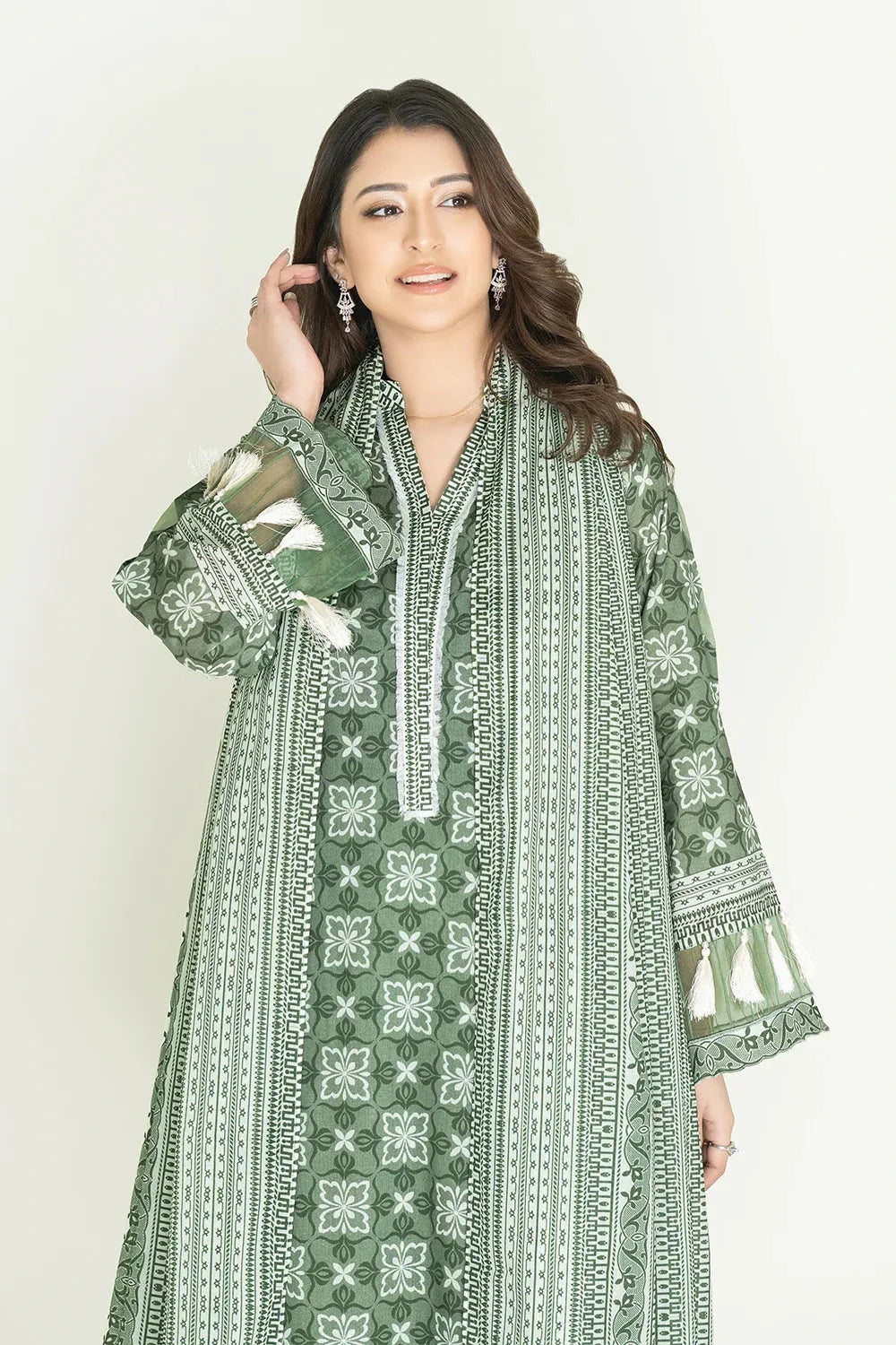 3PC Unstitched Printed Lawn Suit | KLA-3741 Printed KHAS STORES 
