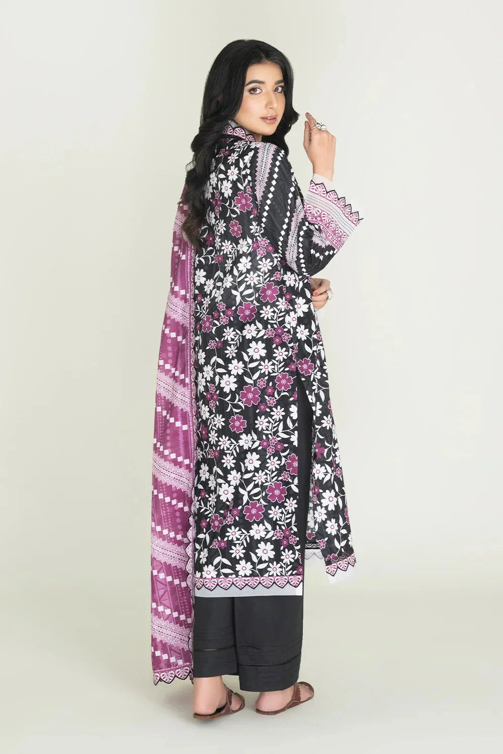 3PC Unstitched Printed Lawn Suit | KLA-3742 Printed KHAS STORES 
