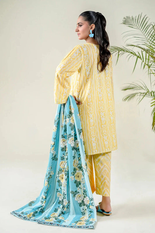 3PC Unstitched Printed Lawn Suit | KLA-3745 Printed KHAS STORES 