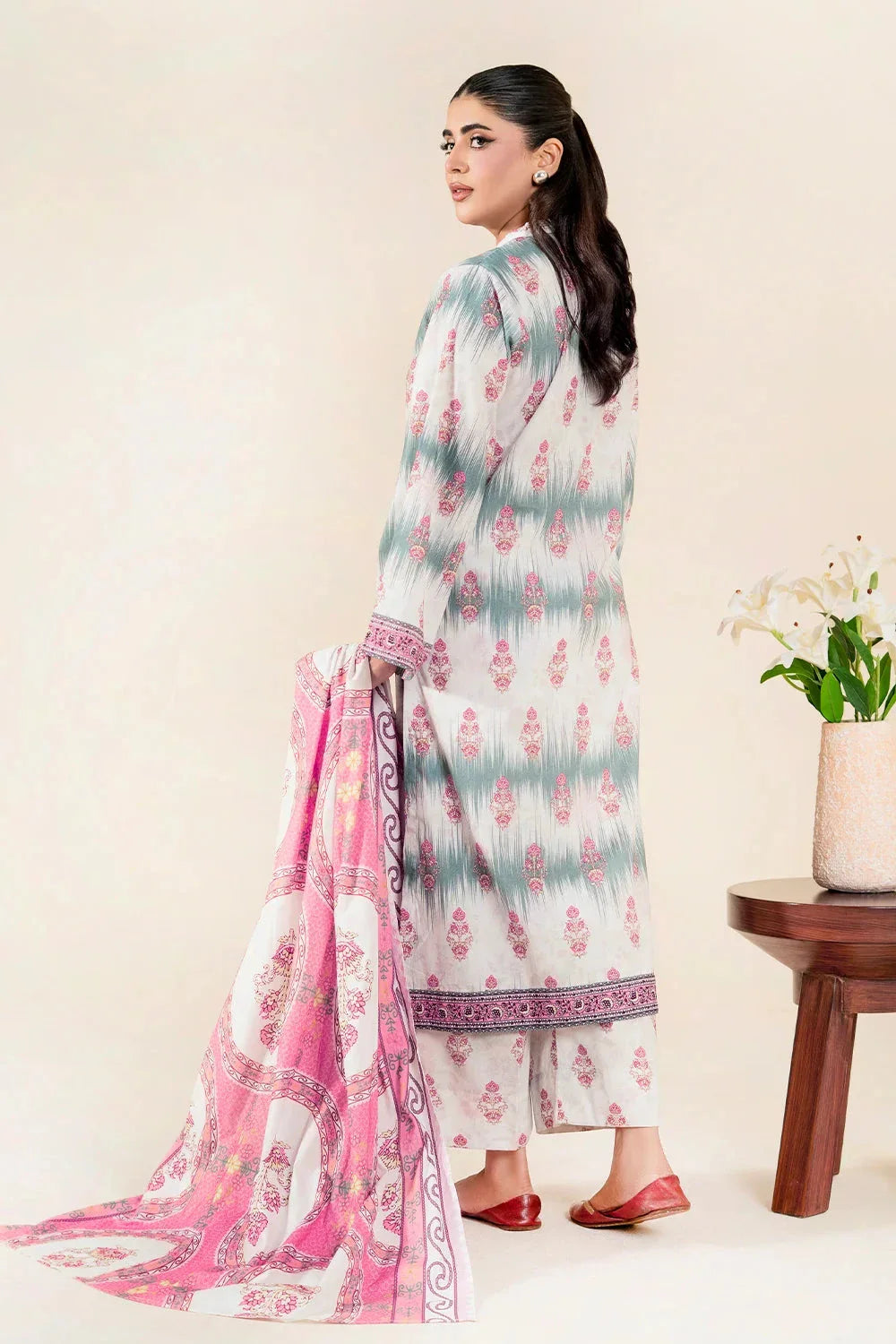 3PC Unstitched Printed Lawn Suit | KLA-3747 Printed KHAS STORES 