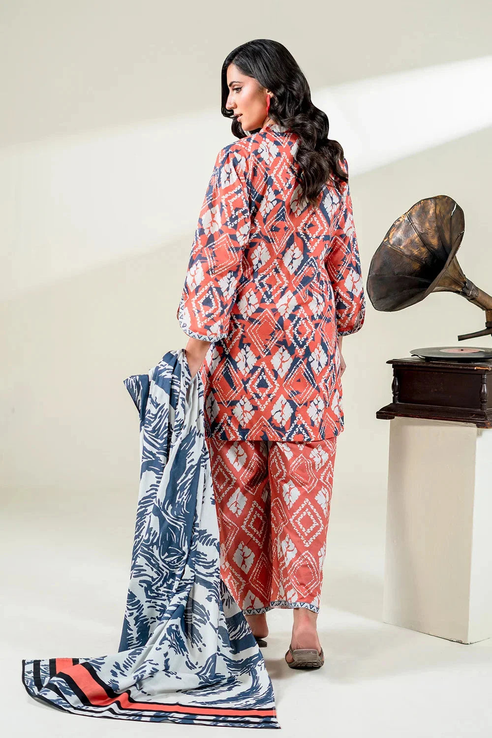 3PC Unstitched Printed Lawn Suit | KLA-3748 Printed KHAS STORES 