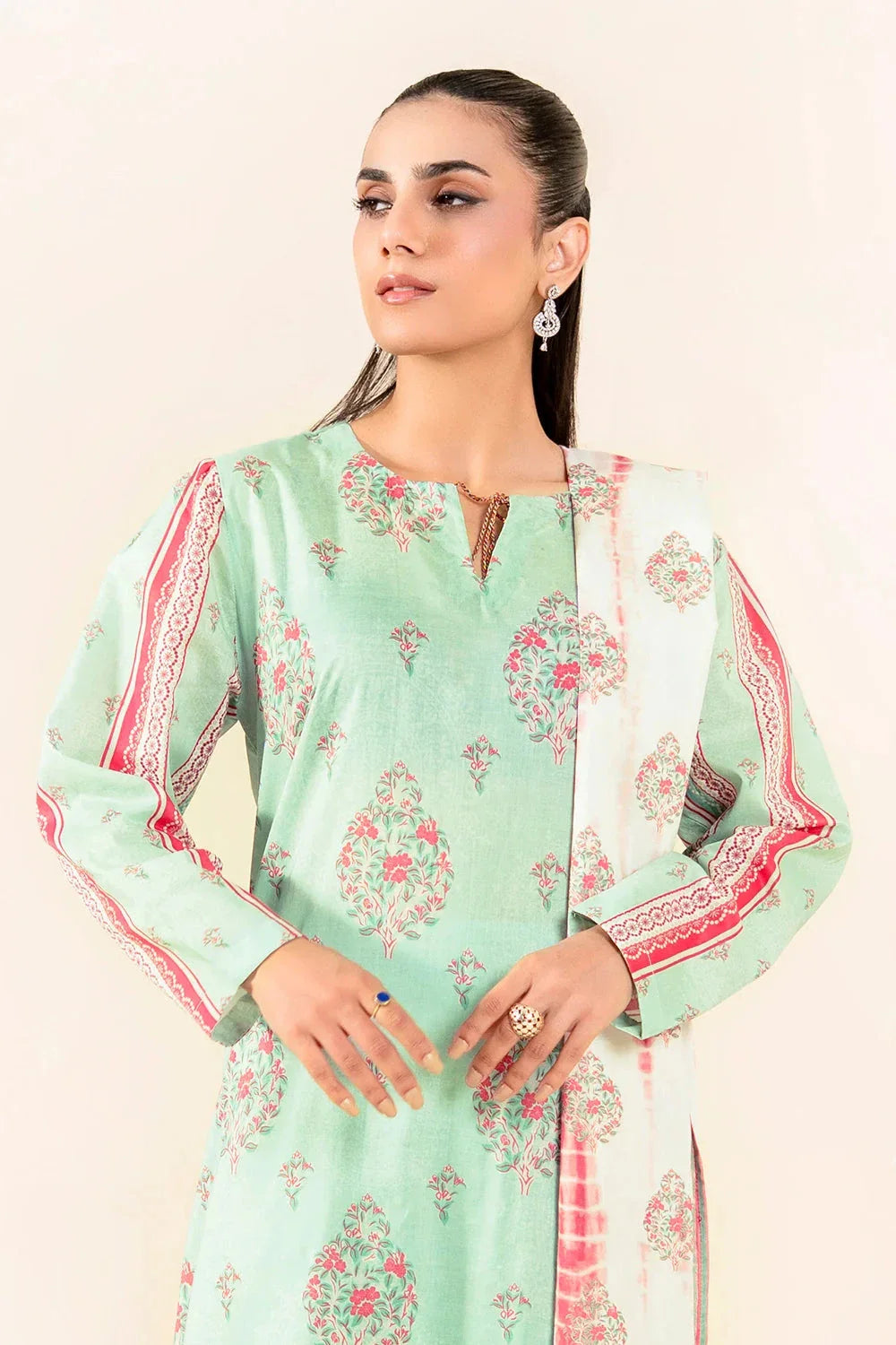 3PC Unstitched Printed Lawn Suit | KLA-3749 Printed KHAS STORES 