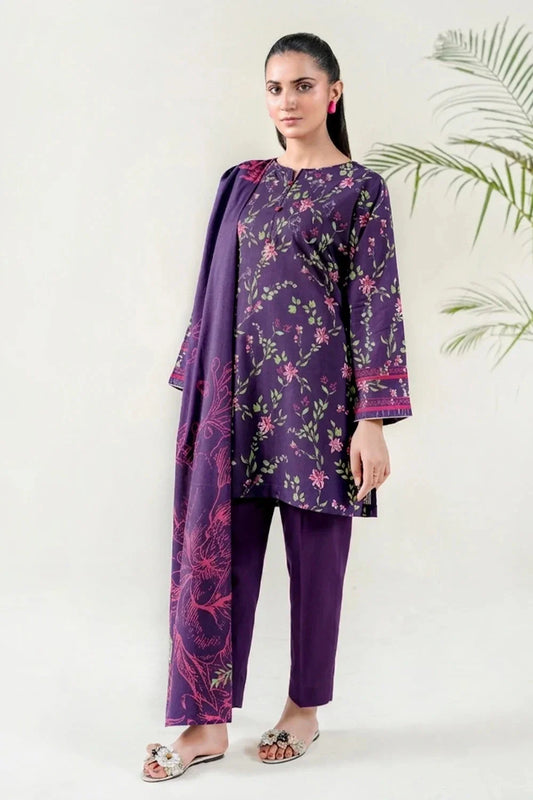 3PC Unstitched Printed Lawn Suit | KLA-3750 Printed KHAS STORES 