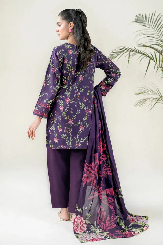 3PC Unstitched Printed Lawn Suit | KLA-3750 Printed KHAS STORES 