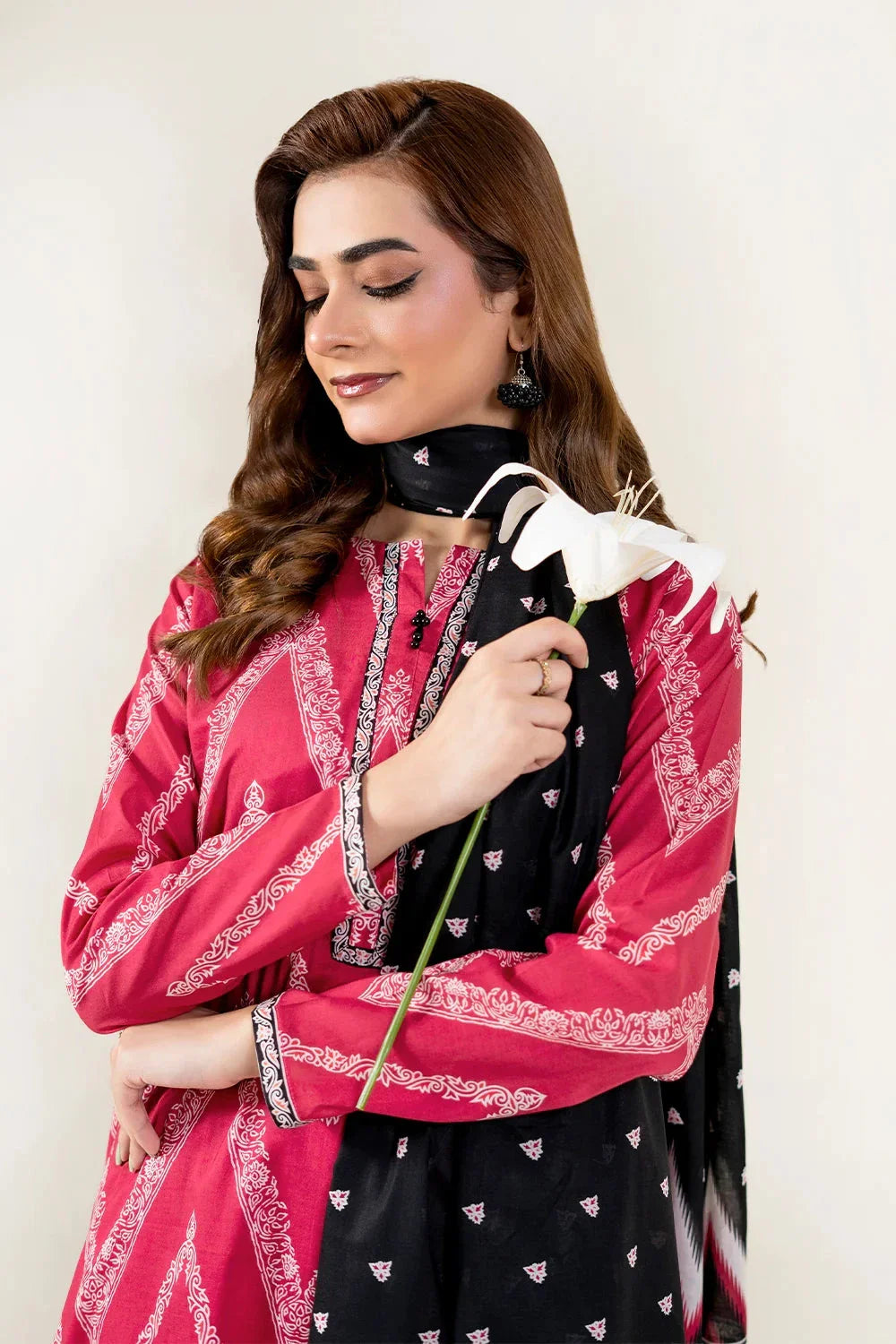 3PC Unstitched Printed Lawn Suit | KLA-3751 Printed KHAS STORES 