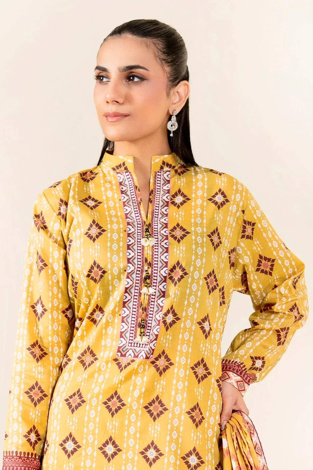 3PC Unstitched Printed Lawn Suit | KLA-3752 Printed KHAS STORES 