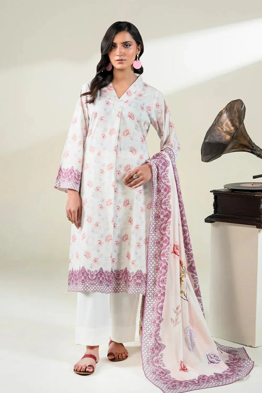 3PC Unstitched Printed Lawn Suit | KLA-3757 Printed KHAS STORES 