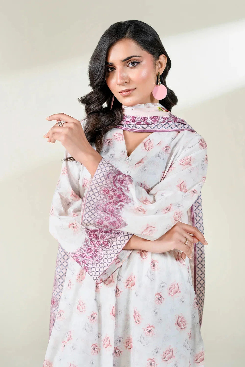 3PC Unstitched Printed Lawn Suit | KLA-3757 Printed KHAS STORES 
