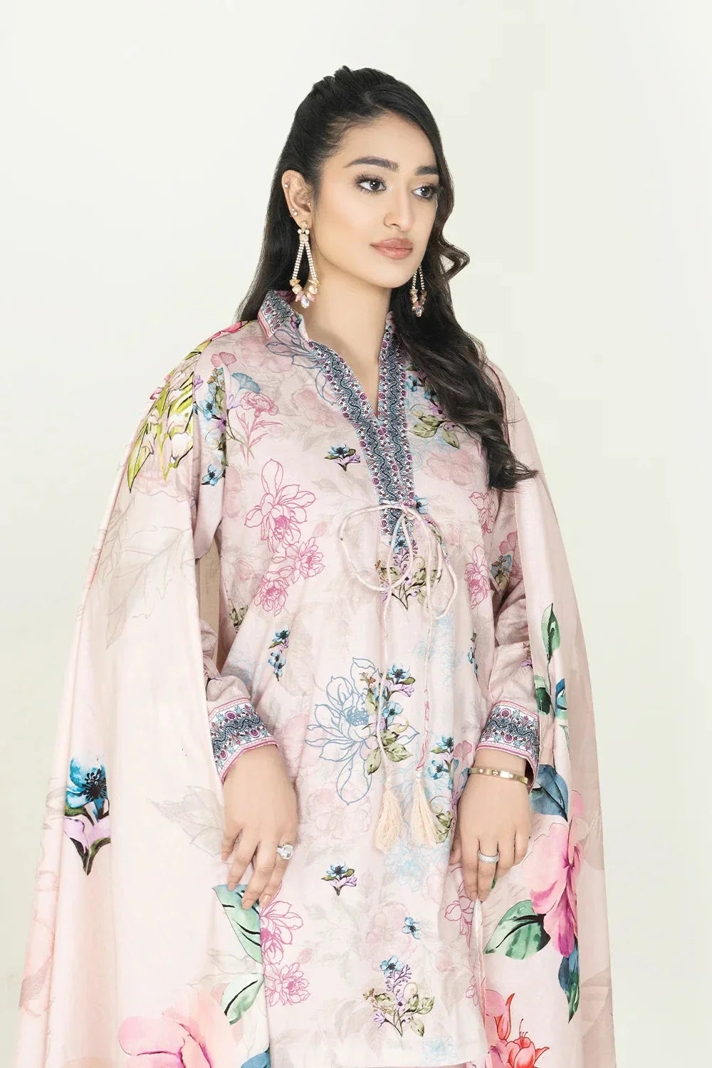 3PC Unstitched Printed Lawn Suit | KLA-3758 Printed KHAS STORES 