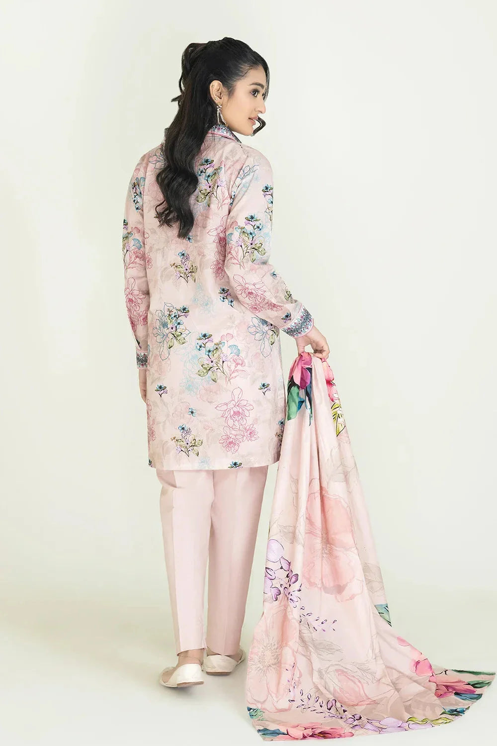 3PC Unstitched Printed Lawn Suit | KLA-3758 Printed KHAS STORES 
