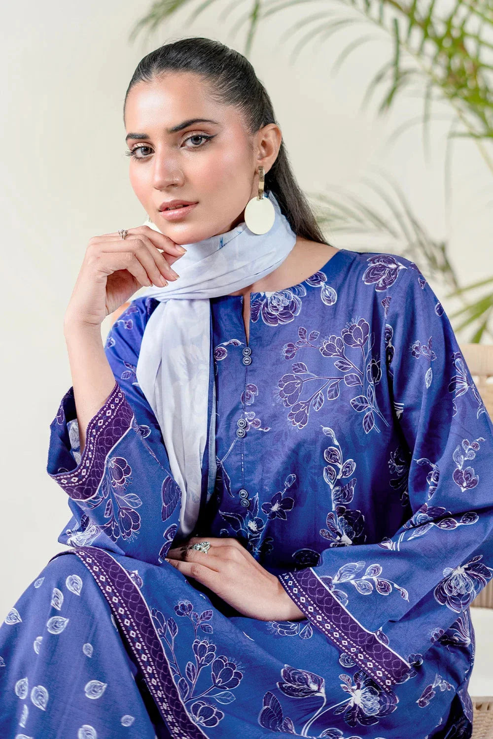 3PC Unstitched Printed Lawn Suit | KLA-3760 Printed KHAS STORES 