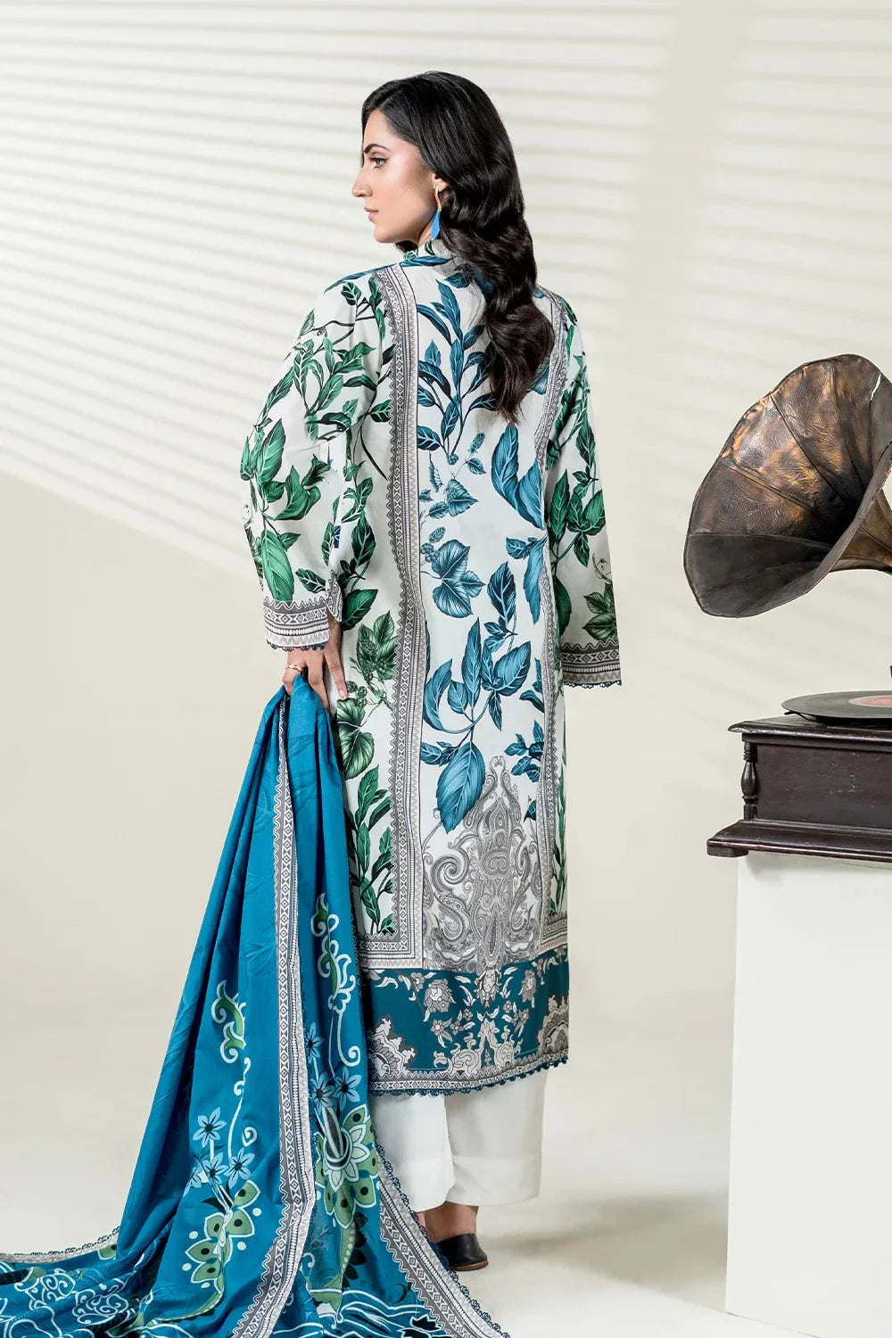 3PC Unstitched Printed Lawn Suit | KLA-3762 Printed KHAS STORES 