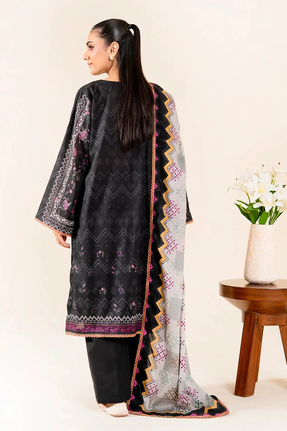 3PC Unstitched Printed Lawn Suit | KLA-3763 Printed KHAS STORES 
