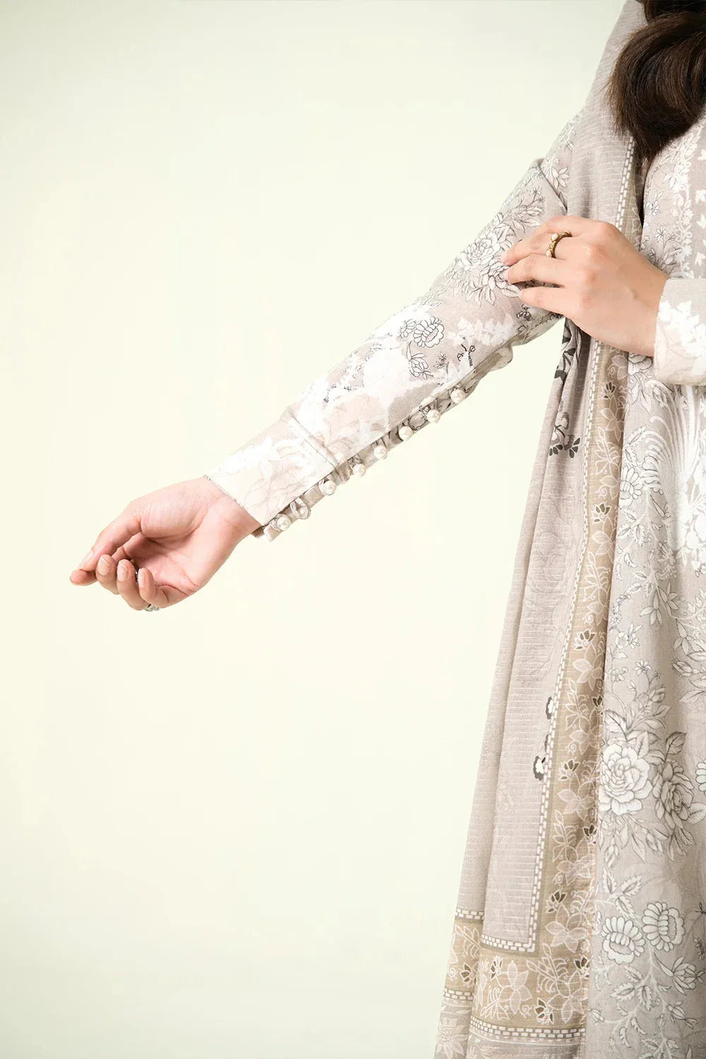 3PC Unstitched Printed Lawn Suit | KLA-3905 Printed KHAS STORES 