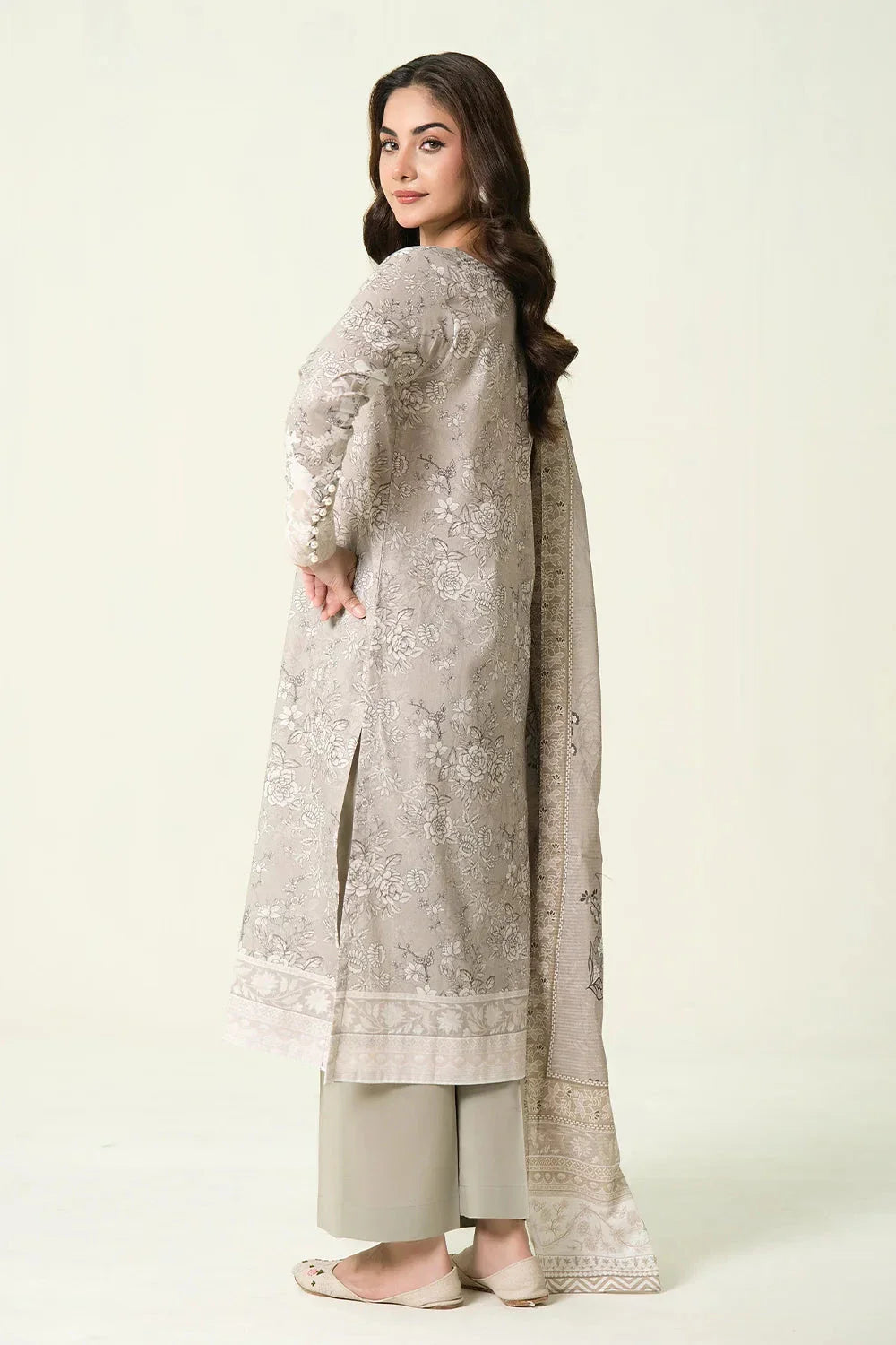 3PC Unstitched Printed Lawn Suit | KLA-3905 Printed KHAS STORES 
