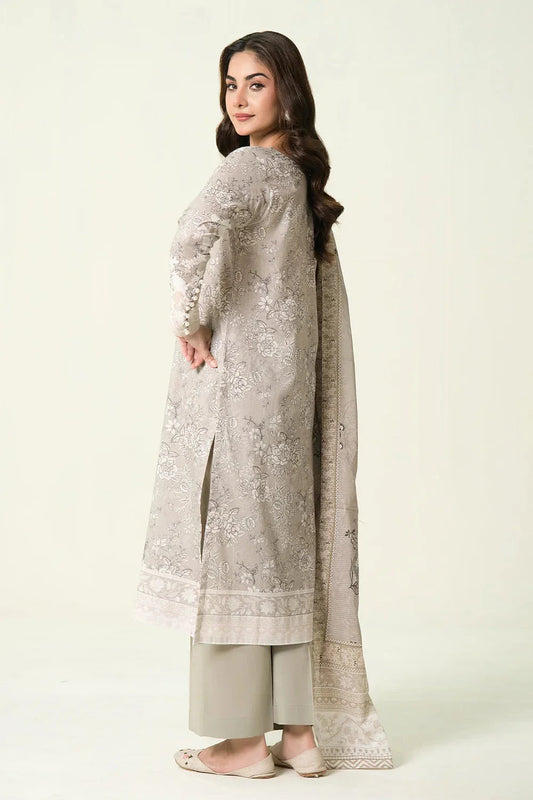 3PC Unstitched Printed Lawn Suit | KLA-3905 Printed KHAS STORES 