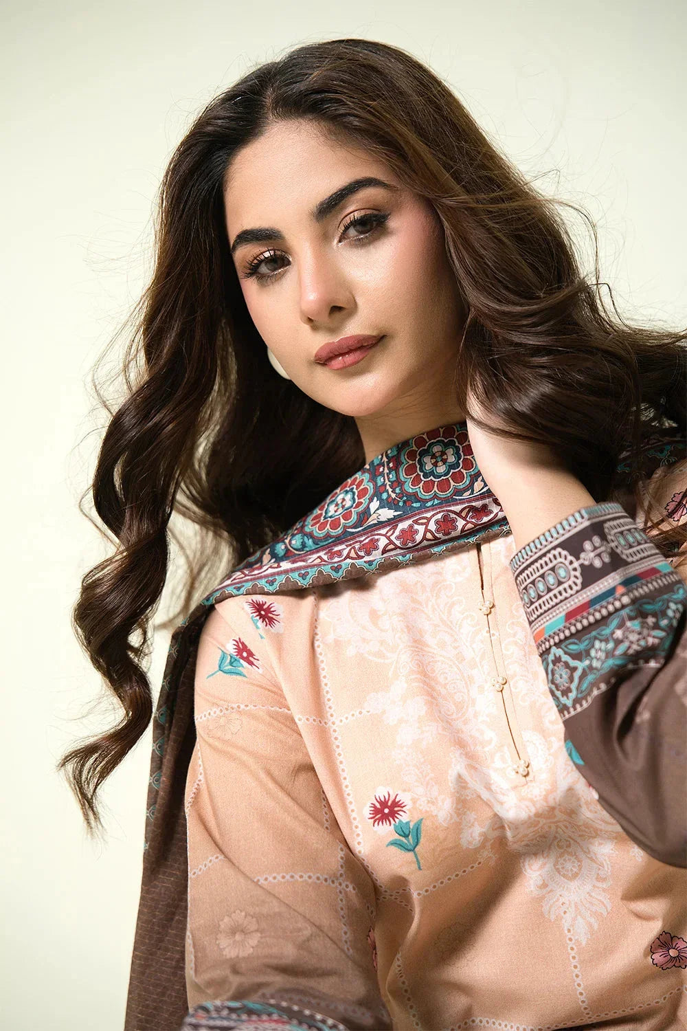 3PC Unstitched Printed Lawn Suit | KLA-3907 Printed KHAS STORES 