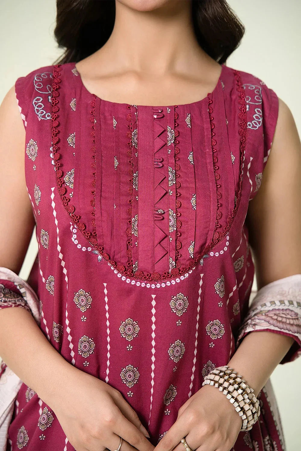 3PC Unstitched Printed Lawn Suit | KLA-3908 Printed KHAS STORES 