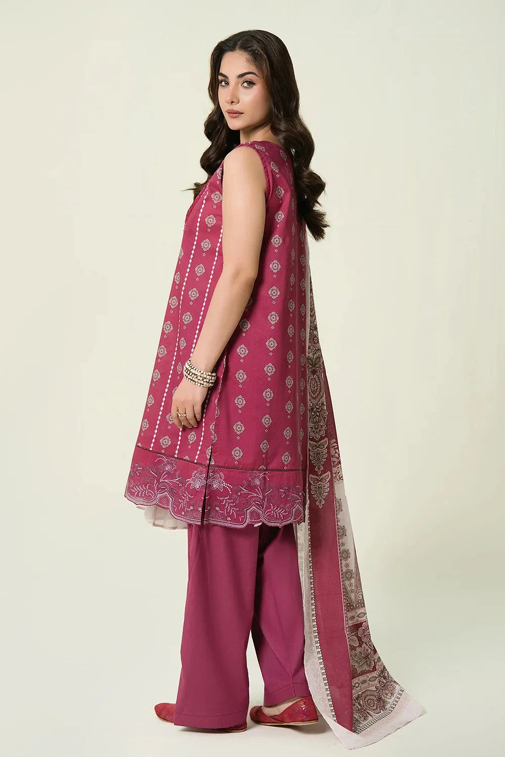3PC Unstitched Printed Lawn Suit | KLA-3908 Printed KHAS STORES 