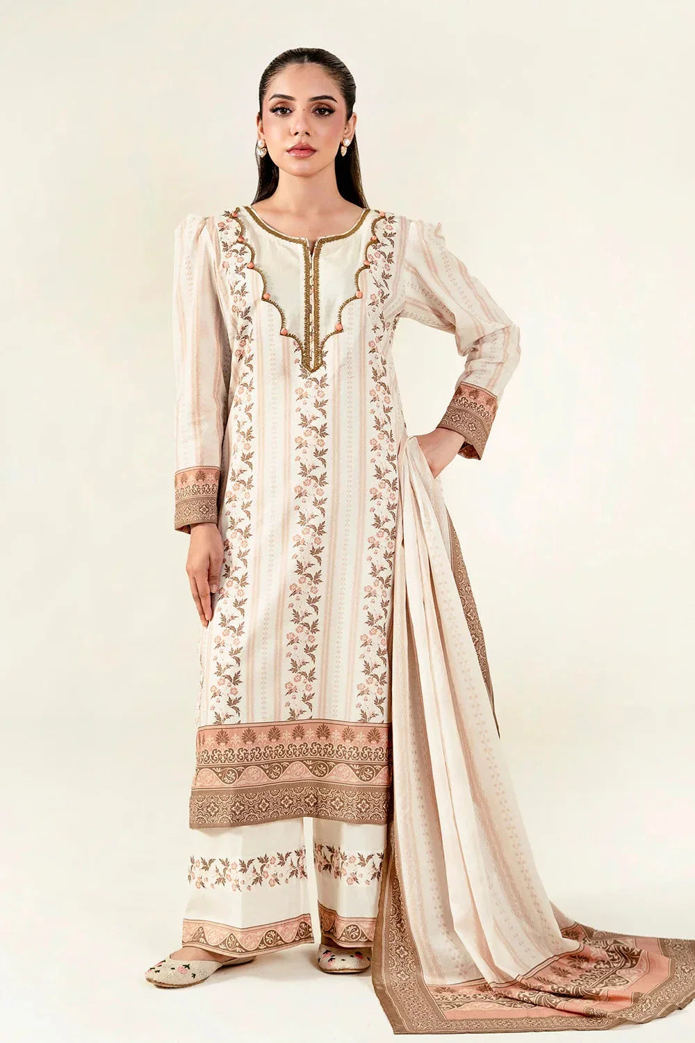 3PC Unstitched Printed Lawn Suit | KLA-3950 Printed KHAS STORES 