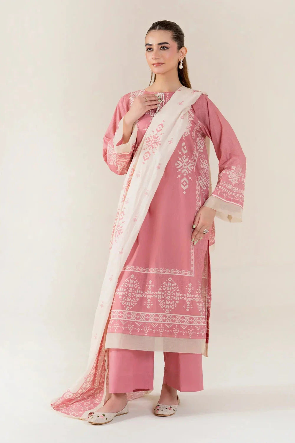 3PC Unstitched Printed Lawn Suit | KLA-3951 Printed KHAS STORES 