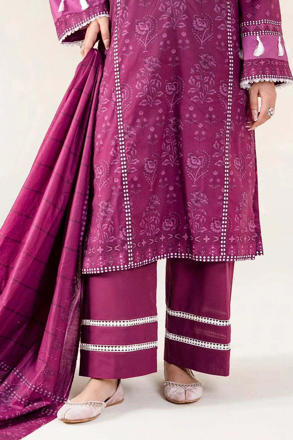 3PC Unstitched Printed Lawn Suit | KLA-3956 Printed KHAS STORES 
