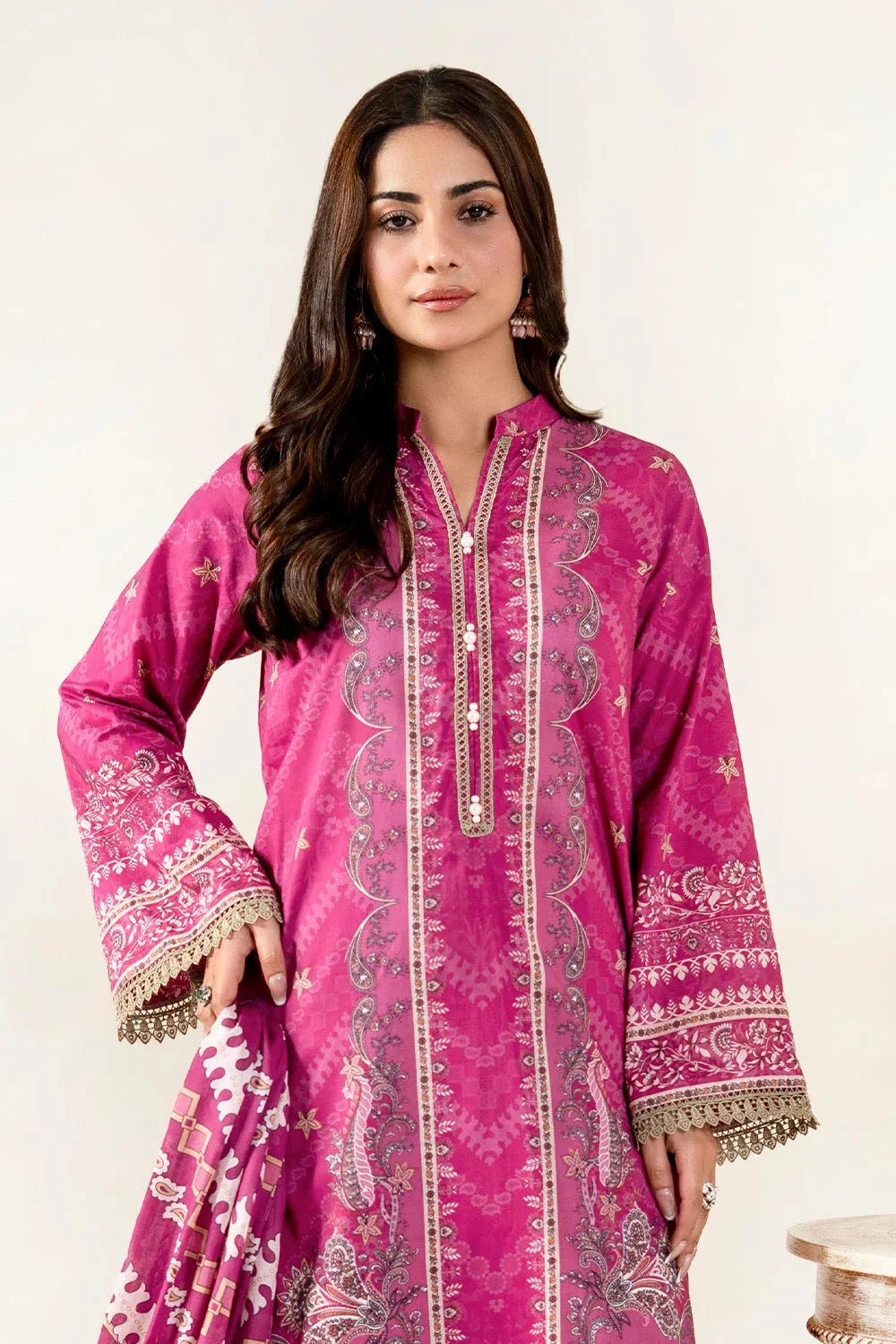 3PC Unstitched Printed Lawn Suit | KLA-3958 Printed KHAS STORES 