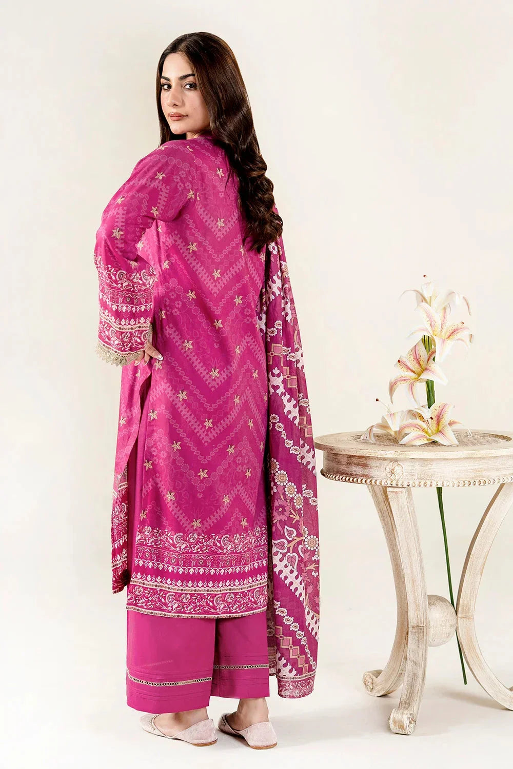 3PC Unstitched Printed Lawn Suit | KLA-3958 Printed KHAS STORES 