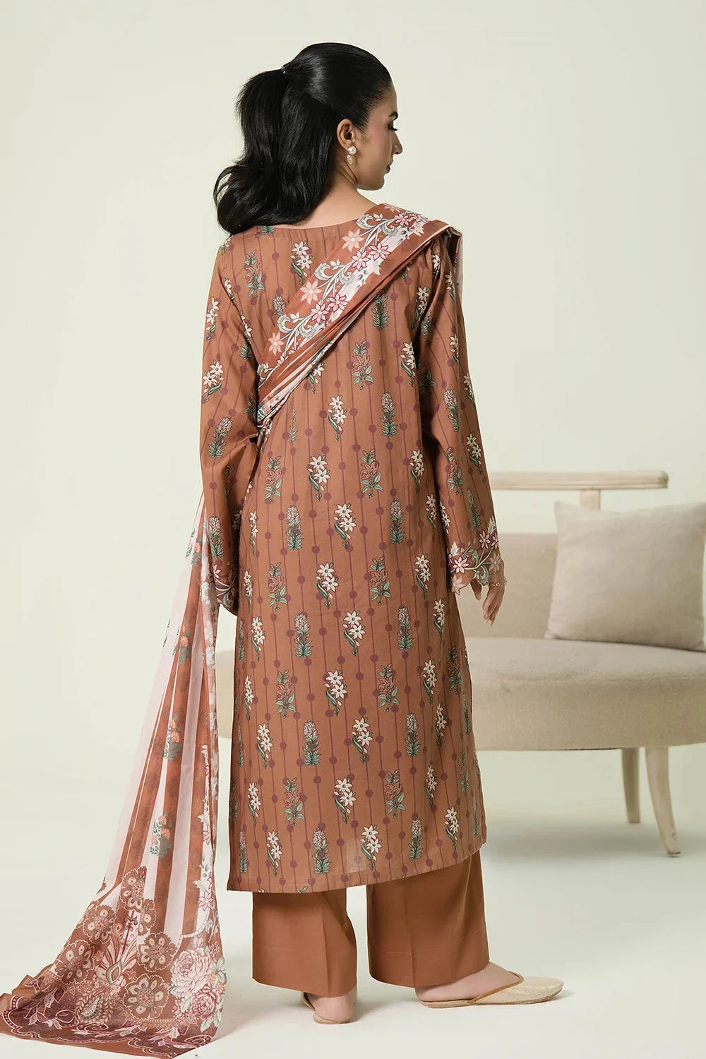 3PC Unstitched Printed Lawn Suit | KLA-3977 Printed KHAS STORES 