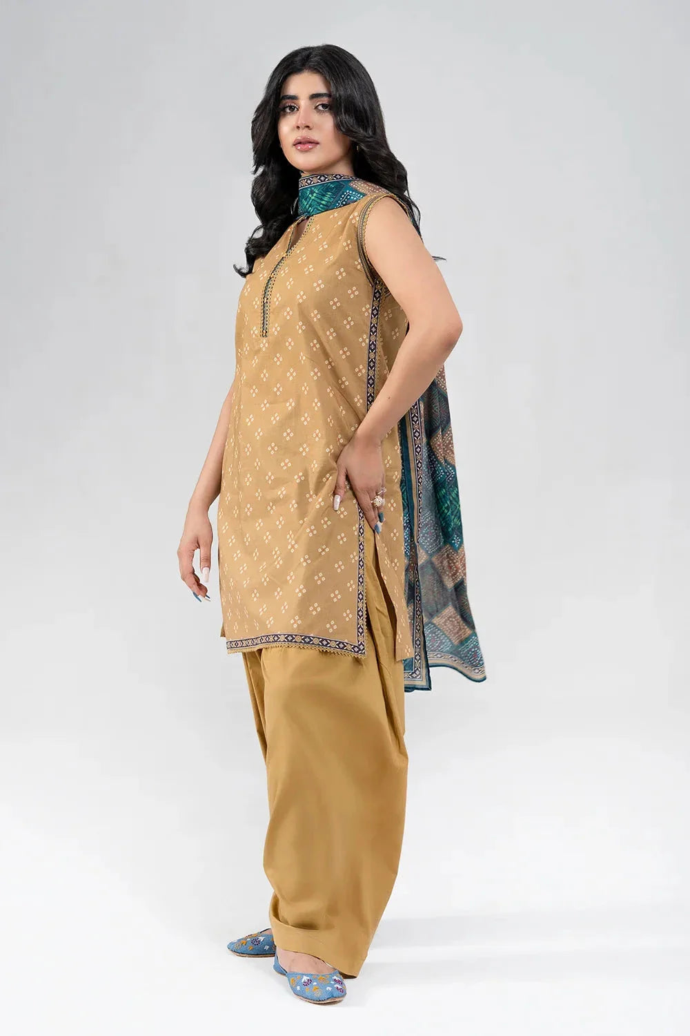 3PC Unstitched Printed Lawn Suit | KLA-3979 Printed KHAS STORES 