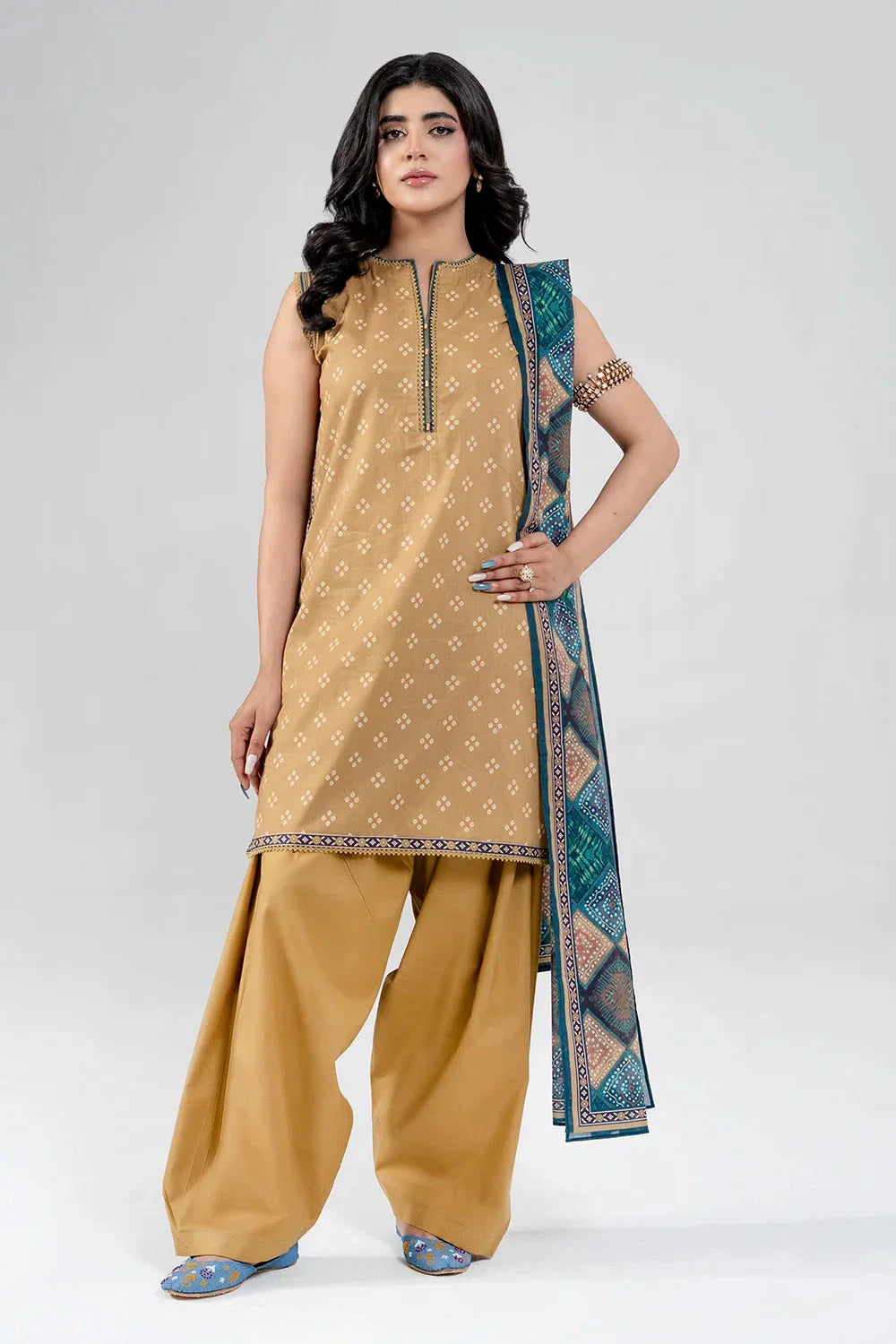3PC Unstitched Printed Lawn Suit | KLA-3979 Printed KHAS STORES 