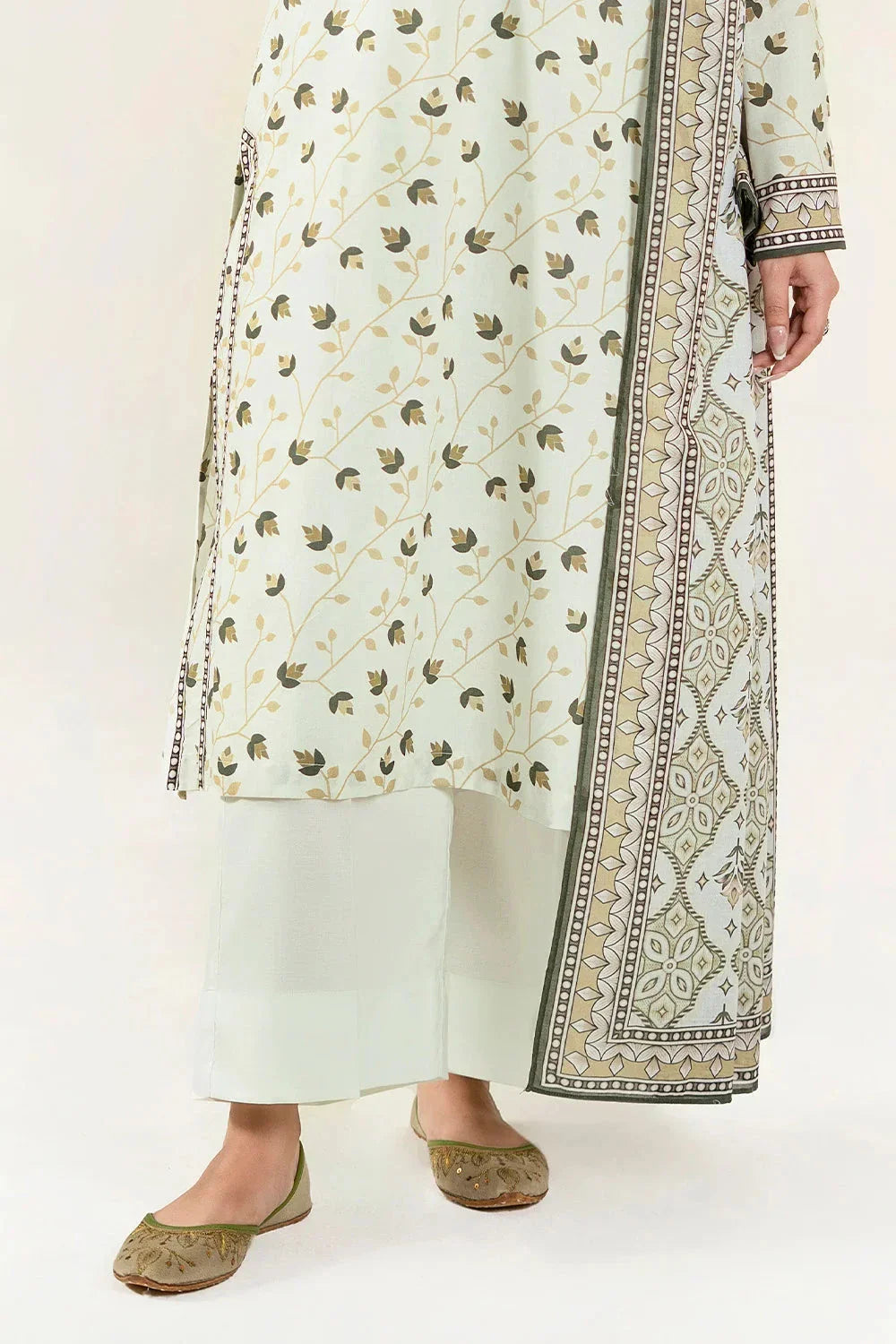 3PC Unstitched Printed Lawn Suit | KLA-3980 Printed KHAS STORES 