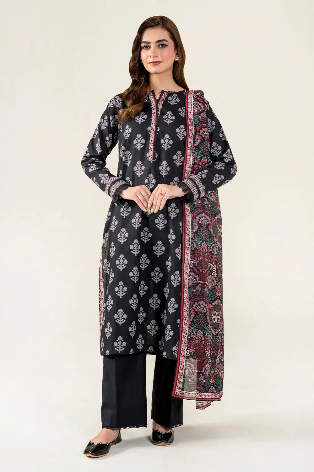 3PC Unstitched Printed Lawn Suit | KLA-3982 Printed KHAS STORES 