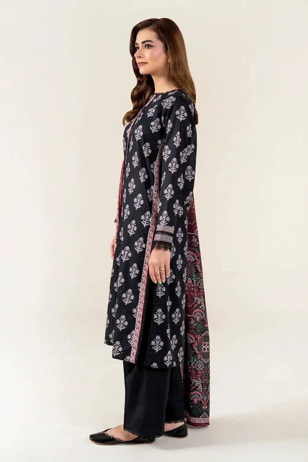3PC Unstitched Printed Lawn Suit | KLA-3982 Printed KHAS STORES 