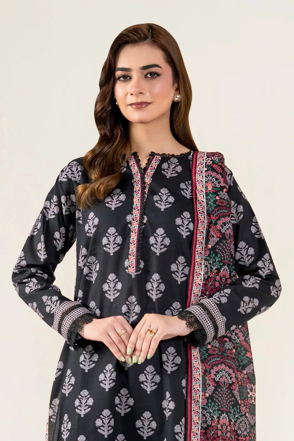 3PC Unstitched Printed Lawn Suit | KLA-3982 Printed KHAS STORES 