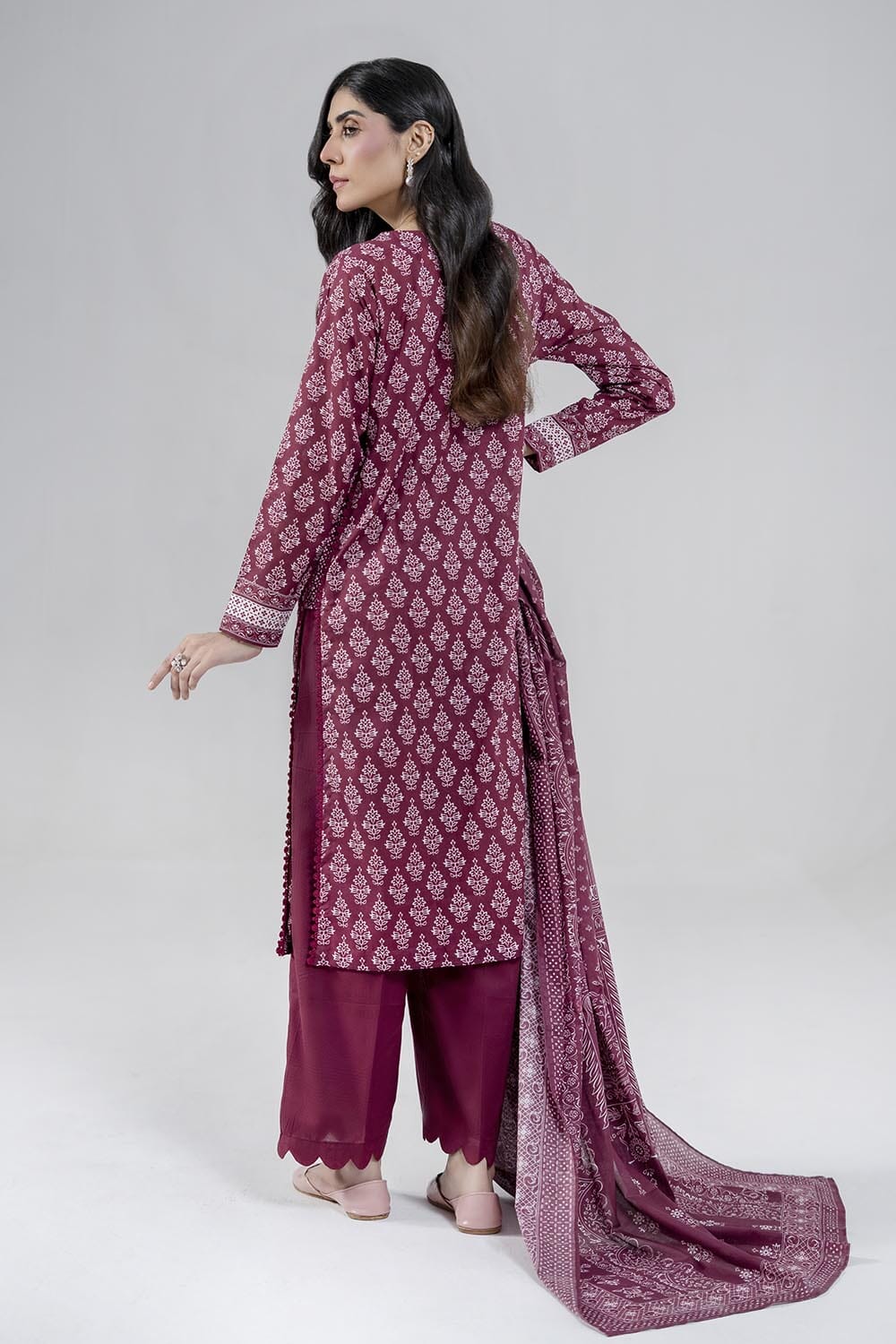 3PC Unstitched Printed Lawn Suit | KLA-3983 Printed KHAS STORES 