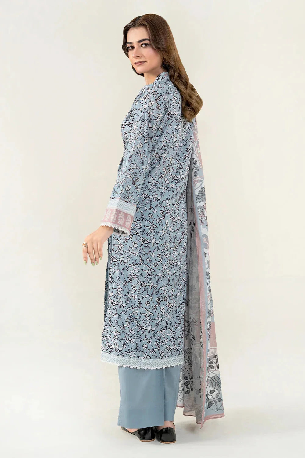 3PC Unstitched Printed Lawn Suit | KLA-3984 Printed KHAS STORES 